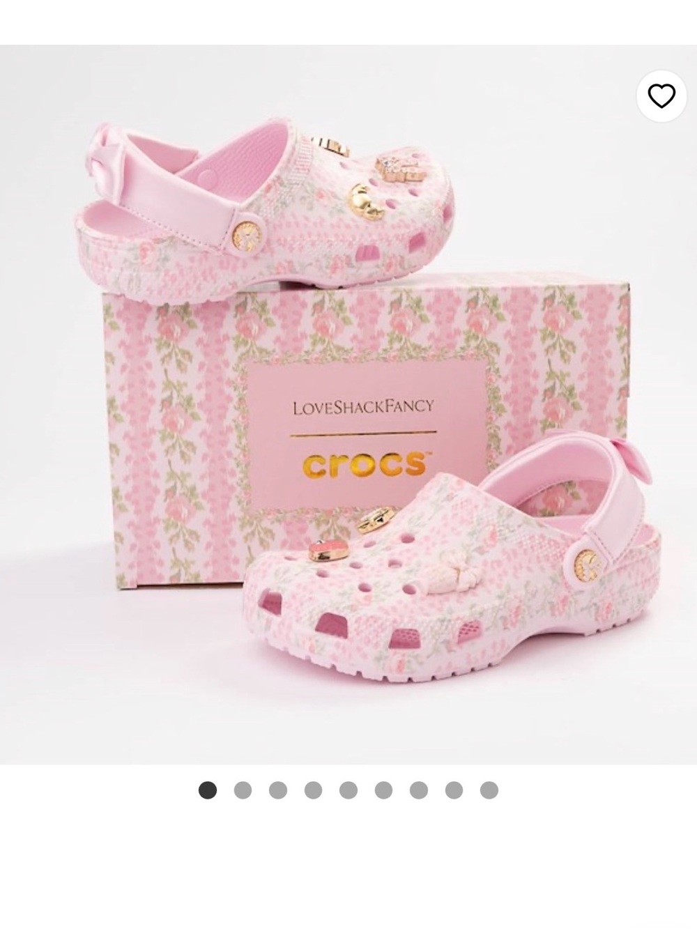 LoveShackFancy x Crocs kids classic clog size J1 in Punk Milk
